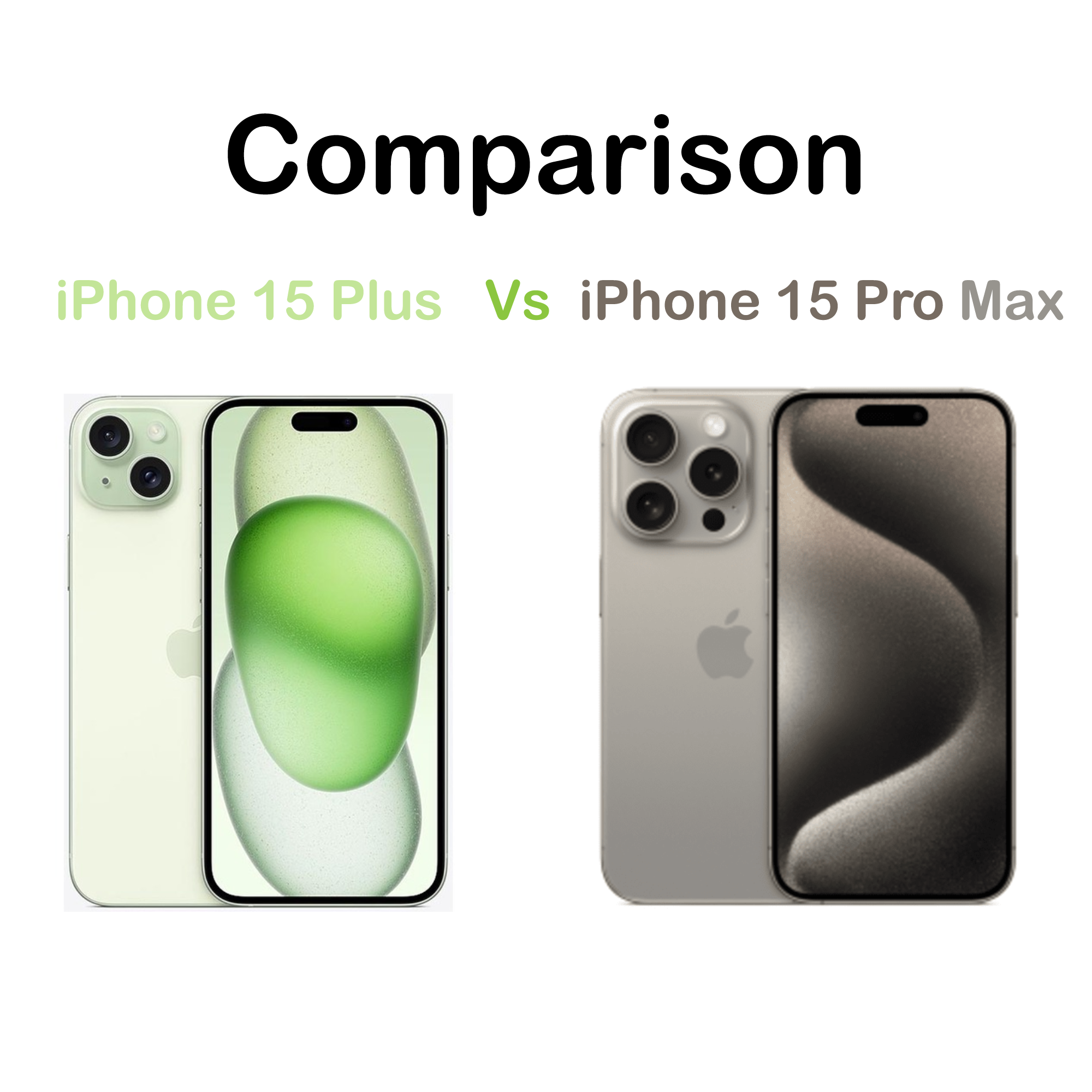 Apple Iphone 15 Plus Vs Iphone 15 Pro Max Comparison Price - Rgm Price